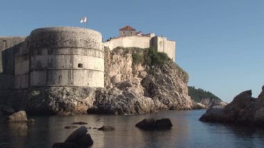 Dubrovnik eski şehir duvarlarının statik çekim
