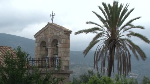 Zvon věž Saint Andreas Monastery — Stock video