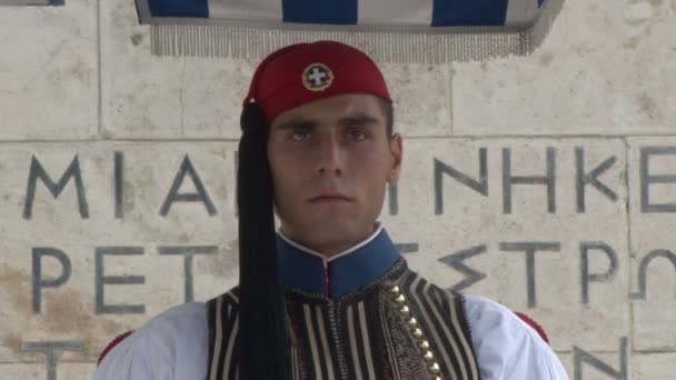 Řecké Prezidentskou gardu na ceremoniální povinnosti — Stock video