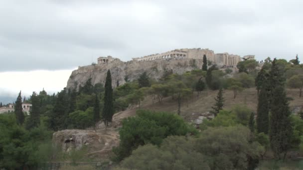 The Parthenon seen from the approach road in Athens, — Stock Video