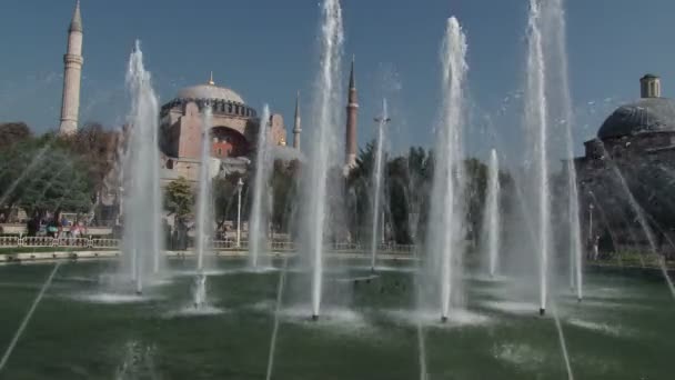 Sultan Ahmet Park a Hagia Sophia — Stock video