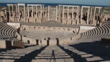 Tiyatro Leptis Magna, Libya bakan görünümü
