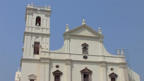 Stara katedra St.Catherine w prowincji Goa, Indie — Wideo stockowe