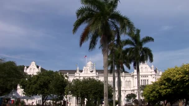 Gemeentelijke stadhuis in Penang Maleisië — Stockvideo