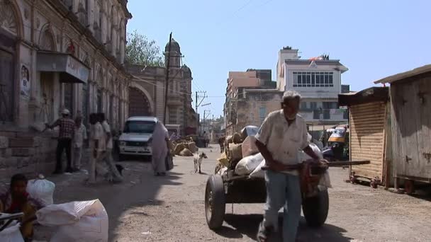 Scène de rue à Porbandar — Video