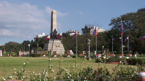 Kilomètre zéro au centre-ville de Manille, Philippines — Video