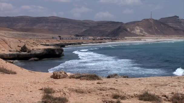 Die Küste von jebel qamr in oman — Stockvideo