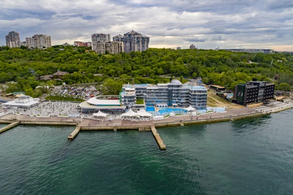 Drone görüntü Langeron Beach Odessa Ukrayna