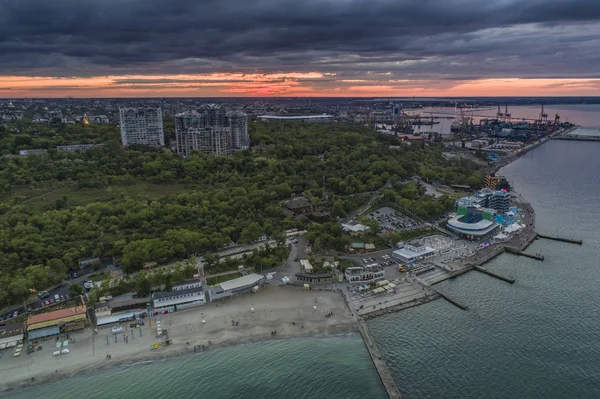 Drone görüntü Langeron Beach Odessa Ukrayna