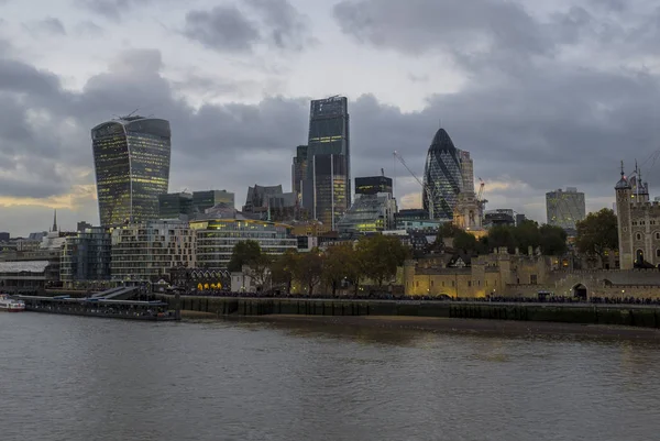 Blick Auf Die Stadt London Frühen Abend Von Der Tower — Stockfoto