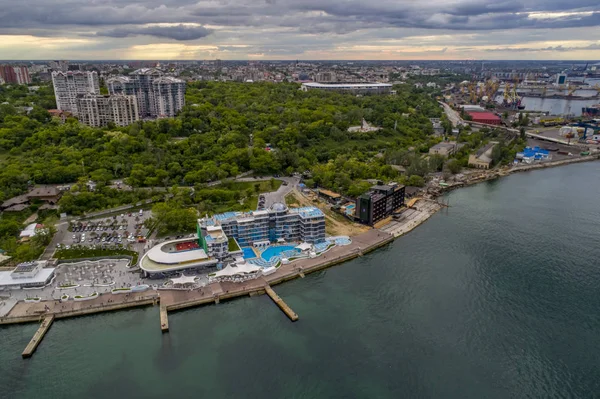 Drone görüntü Langeron Beach Odessa Ukrayna