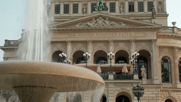 Vue Rapprochée Statique Des Étages Supérieurs Alte Oper Théâtre Opéra — Video