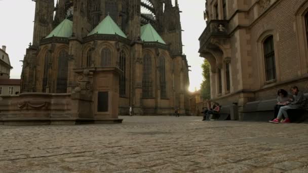 Inclinazione Sparato Sulla Piazza Dietro Cattedrale San Vito Nel Castello — Video Stock