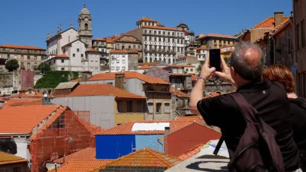 Porto Portekiz Mayıs 2019 Porto Nun Merkezindeki Nossa Senhora Vitoria — Stok video