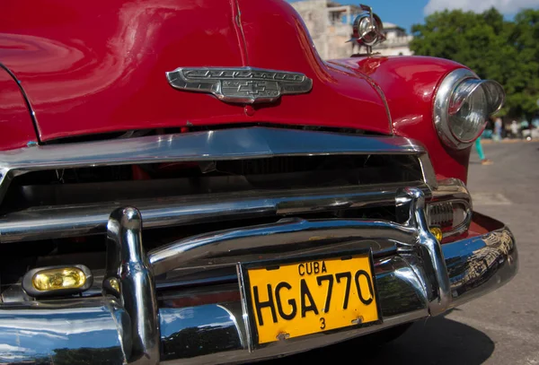 Detalles Coche Americano Clásico Habana Vieja Cuba —  Fotos de Stock