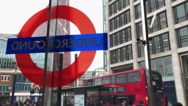 London Vereinigtes Königreich Januar 2020 Clip Durch Glasfenster Mit Unterirdischem — Stockvideo