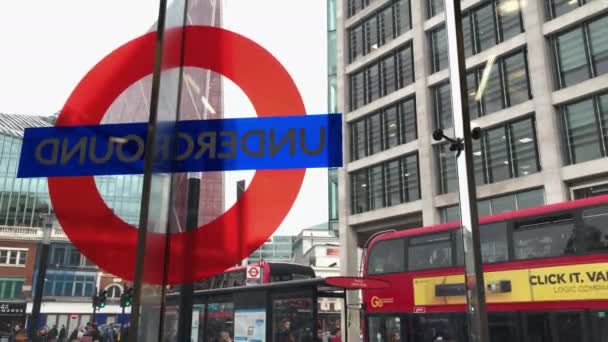 London Vereinigtes Königreich Januar 2020 Clip Durch Glasfenster Mit Bahn — Stockvideo