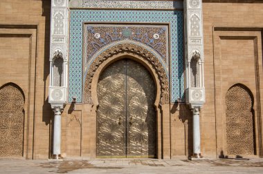 CASABLANCA / MOROCCO NİSAN 4. 2006 - CASABLANCA / FOCCO 4. 2006 - Royal Palace 'ın Ön Kapıları