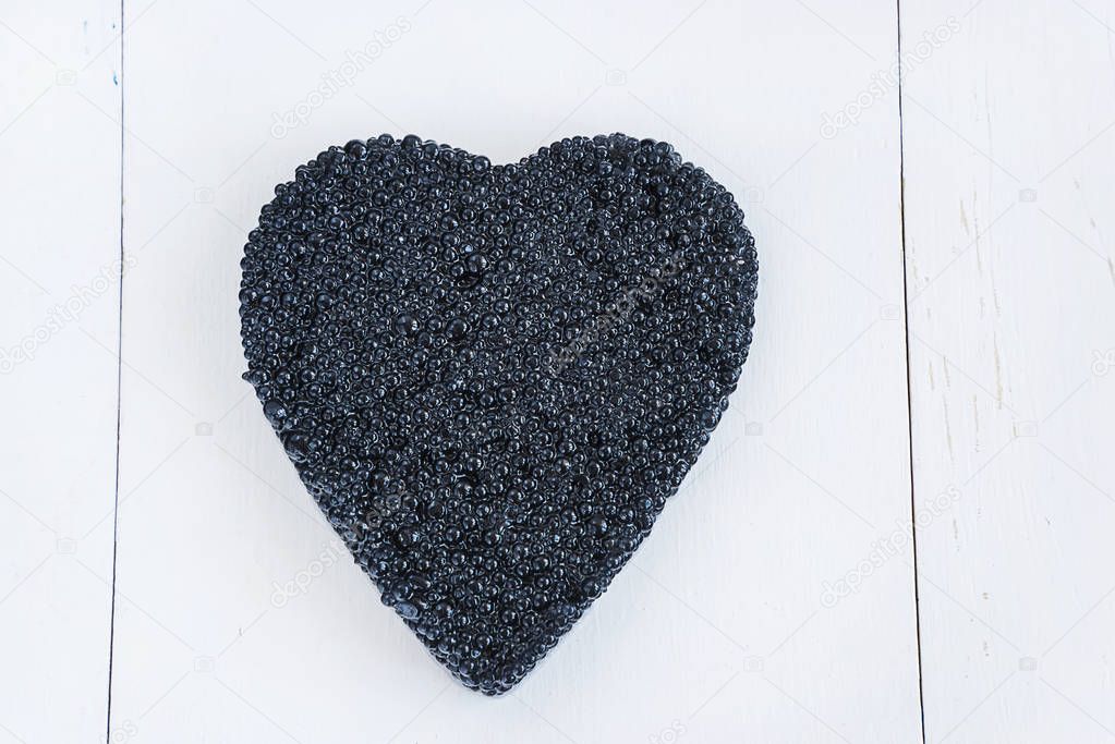 black caviar heart 