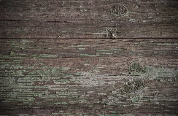 Vecchio vernice verde blu tavole di legno con bei nodi — Foto Stock