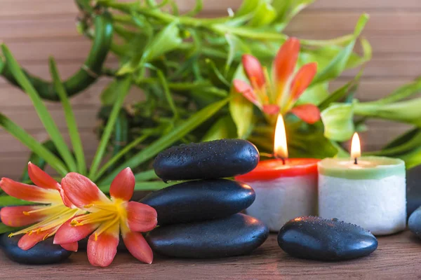 Spa konsept masaj taşlarla