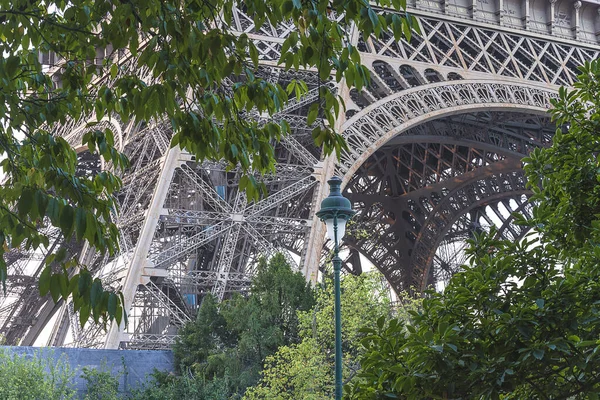 Paris France 2018 Fermeture Tour Eiffel Par Temps Ensoleillé — Photo