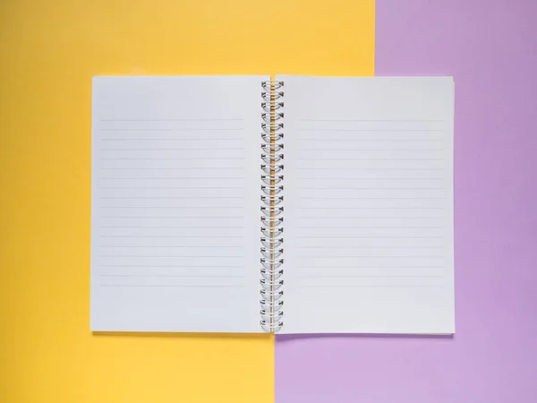 Notebook on a color background, Notebook on color paper