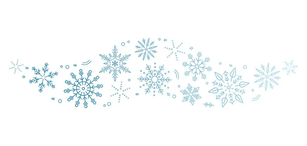 Een blauwe sneeuwvlokken en sterren. Nieuwjaarselement. concept Xmas. — Stockvector