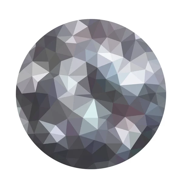 Molécule ou atome texturé abstrait gris foncé moderne. Fond géométrique en forme de boule dans le style origami . — Image vectorielle