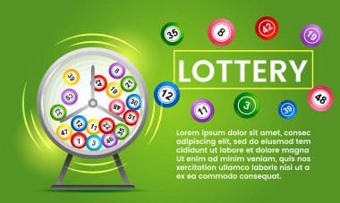 Bingo toplarıyla davulu çevir. Piyango Sayacı.