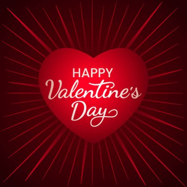 Sevgililer Günü 'nüz kutlu olsun yazılı tebrik kartı..