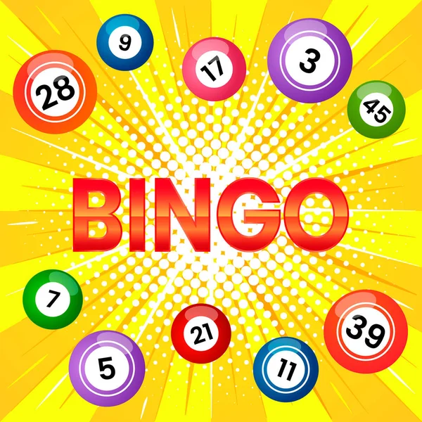 Draai de lotto trommel met bingo ballen. Loterij teller. — Stockvector