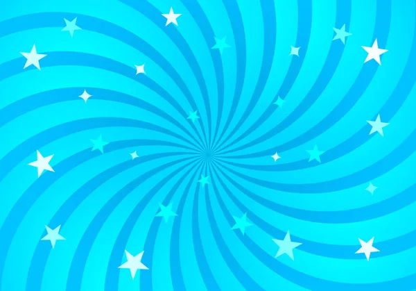 Festive bright background of a swirling swirl spiral with stars. — Stock Vector