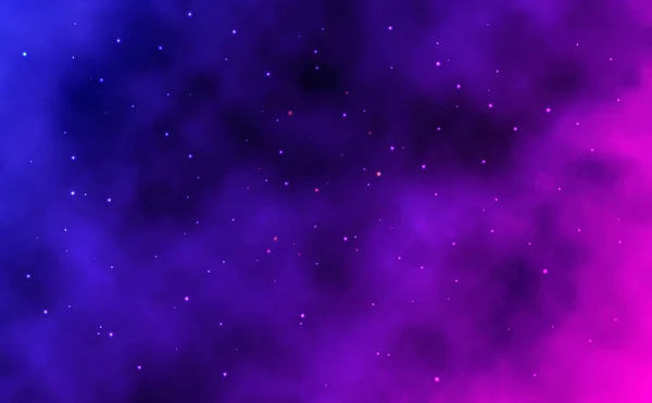 Cielo Cósmico Estrellado Noche Con Estrellas Textura Nebulosa Vía Láctea — Vector de stock