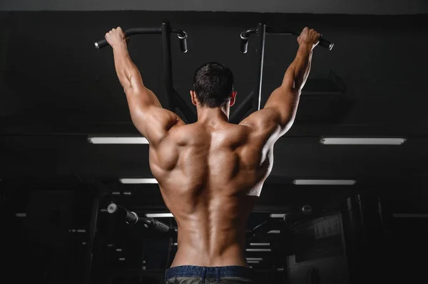 Terug spier mans terug fitness en bodybuilding fitness en bodybuilding — Stockfoto