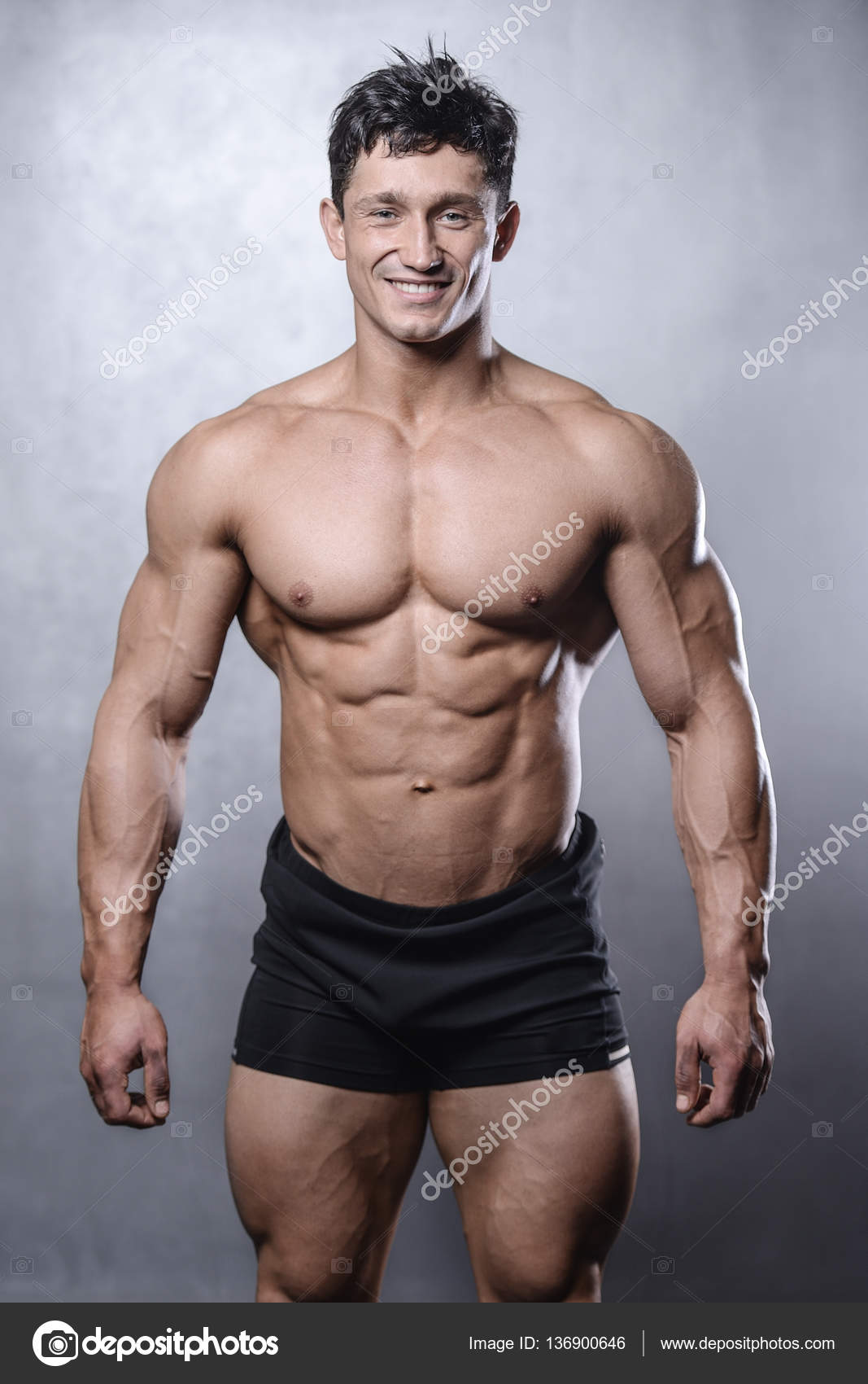 male fitness model back