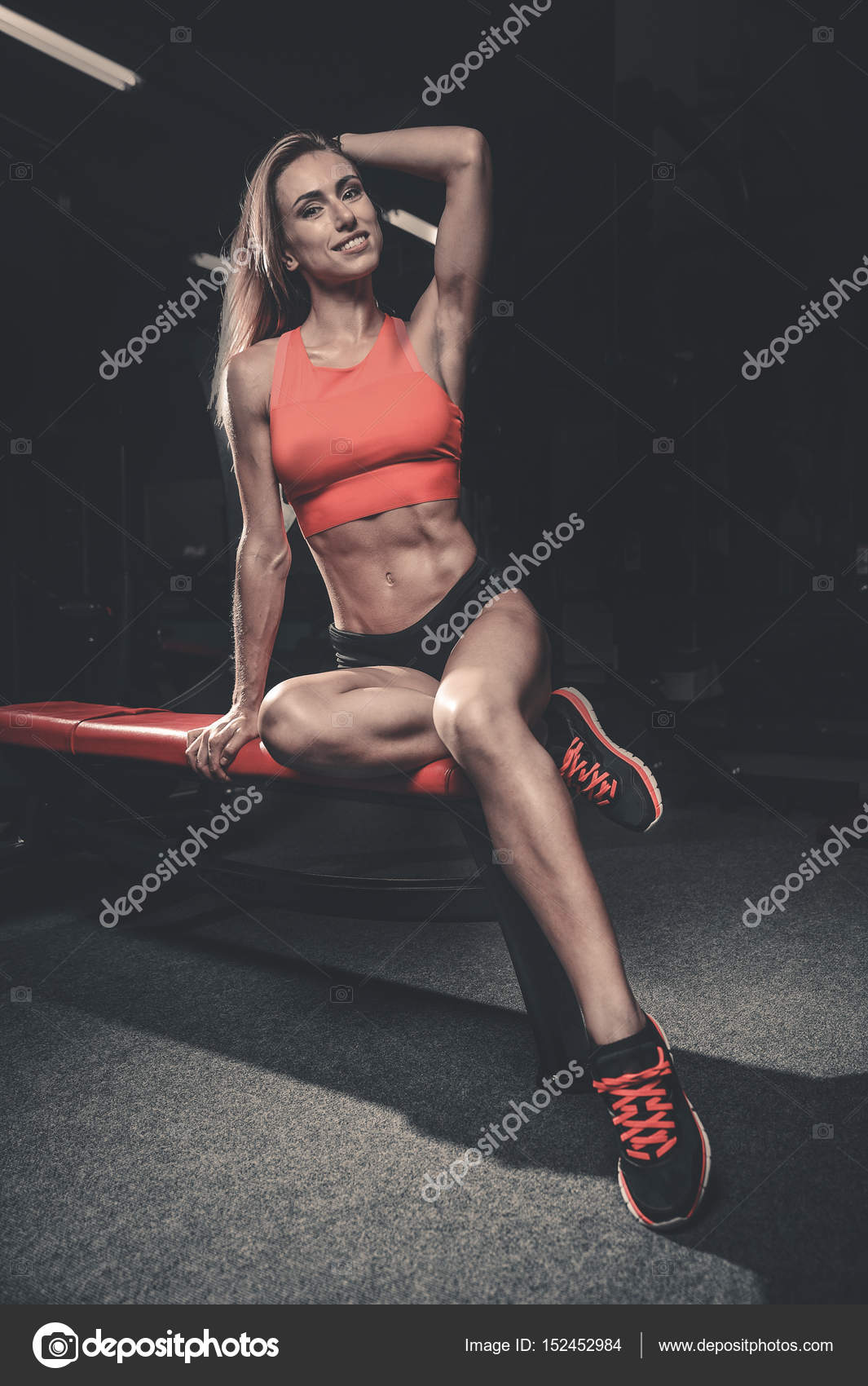 Fitness Sexy Mode On Diet With Long Female Legs Gy Stock Photo Fitness Sexy Mode On Diet With Long Female Legs Gy Stock Photo