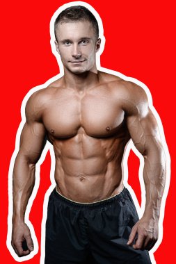 Beyaz seksi fitness modeli ab kadar yakın spor salonu
