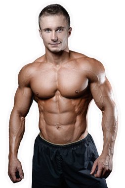 Beyaz seksi fitness modeli ab kadar yakın spor salonu