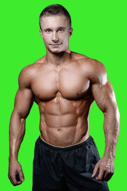 Beyaz seksi fitness modeli ab kadar yakın spor salonu
