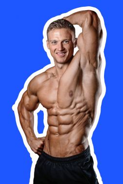 Beyaz seksi fitness modeli ab kadar yakın spor salonu