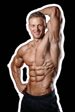 Beyaz seksi fitness modeli ab kadar yakın spor salonu