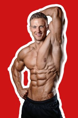 Beyaz seksi fitness modeli ab kadar yakın spor salonu