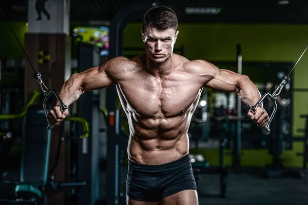 Spor salonunda eğitim çekici model genç adam