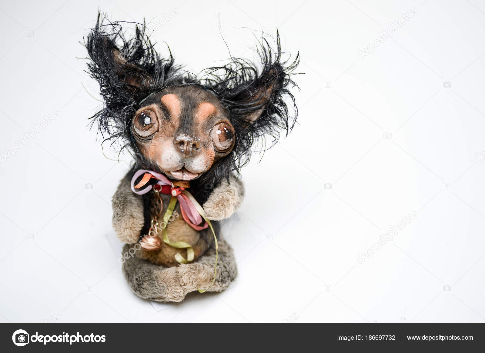 Poupée De Fourrure Peluche Chien Fou Animal Petit Chiot