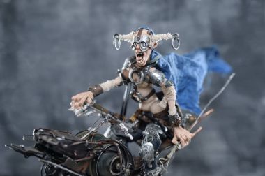Porselen kağıt mache kil metal steampunk motorcu