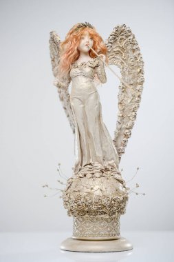 Porselen kil Kızıl saçlı kız melek boru inci