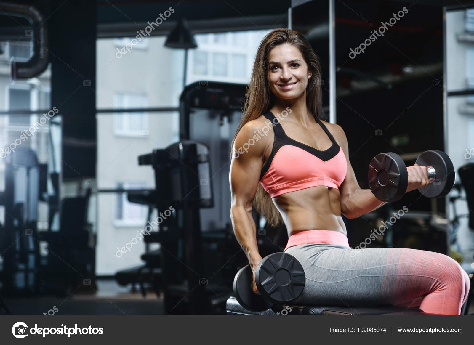 athletic strong sexy women Big natural boobs getting played with