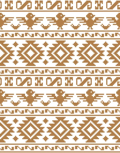 Безшовний візерунок пікселів Aztecs — стоковий вектор