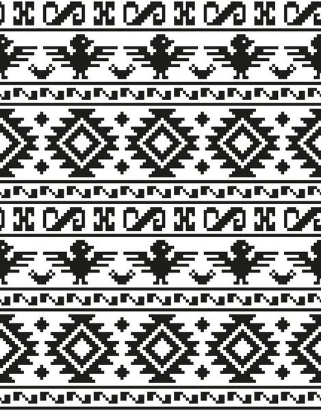 Pixel patrón sin costuras Aztecas — Archivo Imágenes Vectoriales